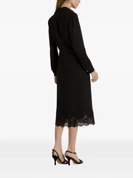 Rochie midi Alberta Ferretti din dantelă plic negru