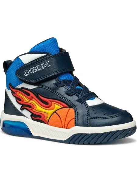 Geox Sneakersy J Inek M Tmavomodrá biela