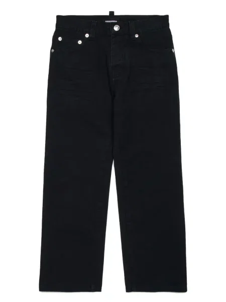 Jeansy straight leg dziecięce Dsquared2 czarne