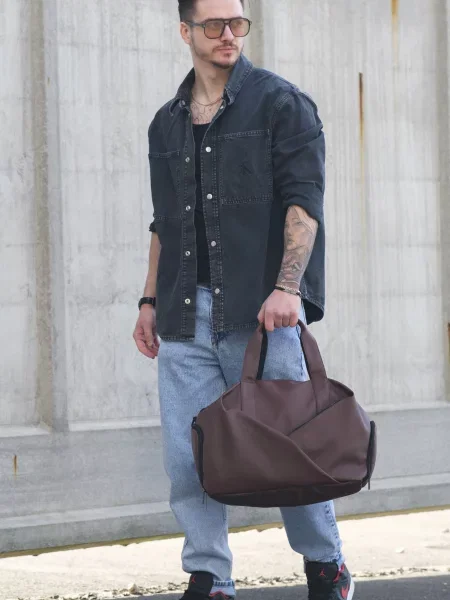 Дорожная сумка Without коричневая