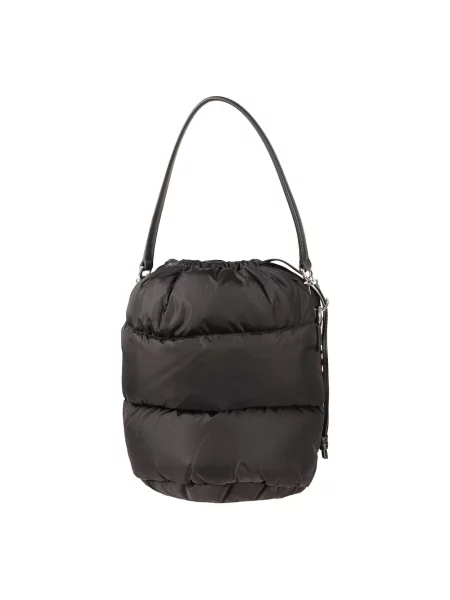 Kapelusz Moncler skórzany czarny