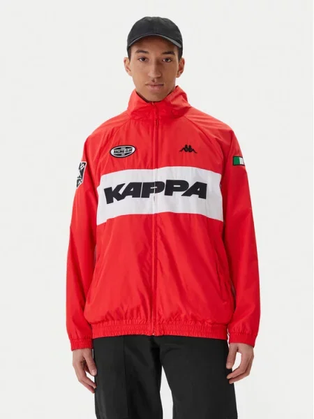 Kappa Vetrovka Authentic Sullix Oversize rdeča