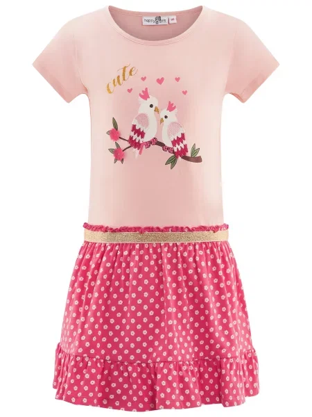 Happy girls Rochie auriu / roz / roz alb