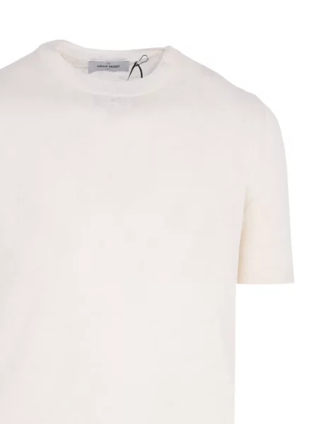 Tricou Gran Sasso cu decolteu rotund alb