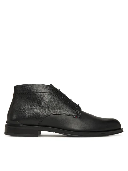 Bakancs Tommy Hilfiger Corporate Hilfiger Lth Boot fekete