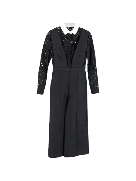 Salopetă Self-portrait din jacard negru