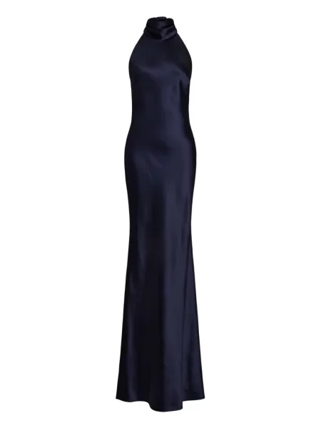Rochie Ralph Lauren Collection din satin albastru