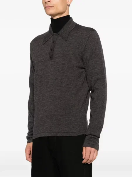Lung tricou polo Lemaire gri