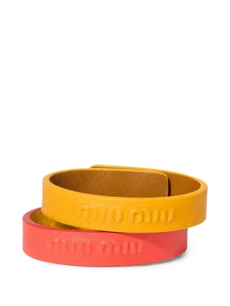 Sutien Miu Miu din piele galben