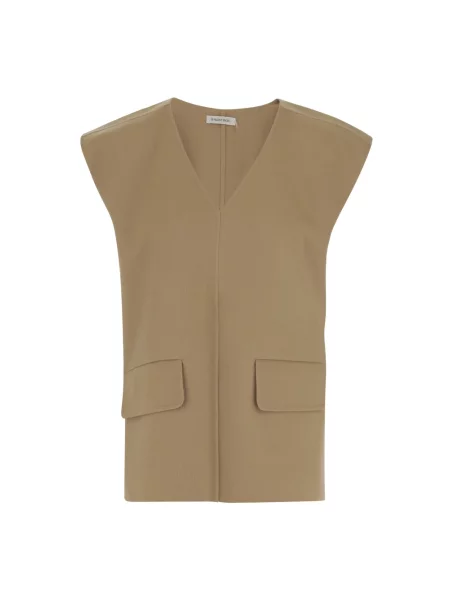 Kamizelka By Malene Birger wełniana beżowa