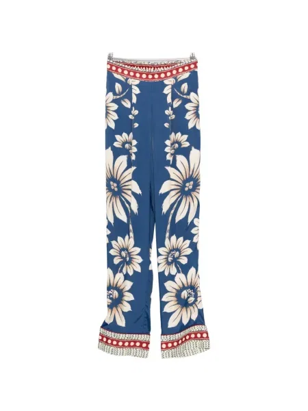 Pantaloni Farm Rio cu model floral albastru