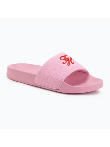 Papuci pentru femei Tommy Hilfiger Script Pool rose petal roz