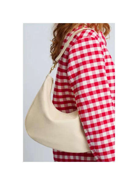 Torebka Mansur Gavriel skórzana beżowa