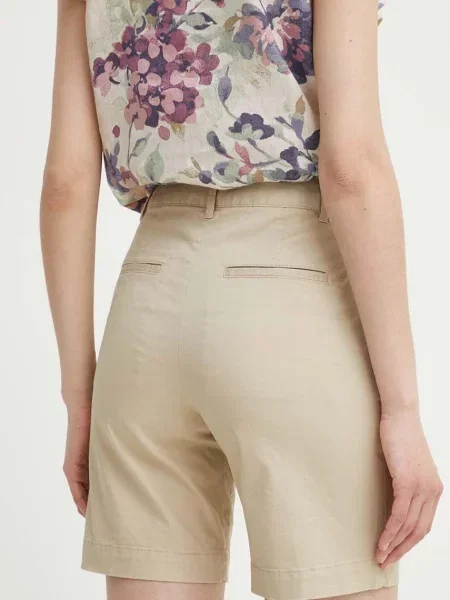 Kraťasy Gant hladké medium waist béžová