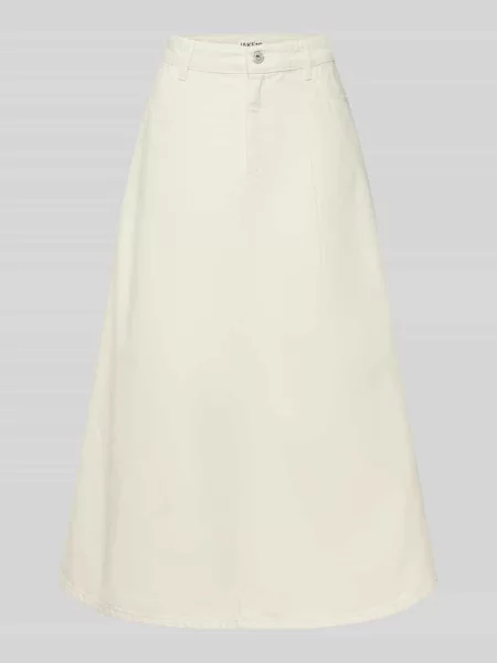 Spódnica jeansowa z zakładkami w pasie Jake*s Casual biała