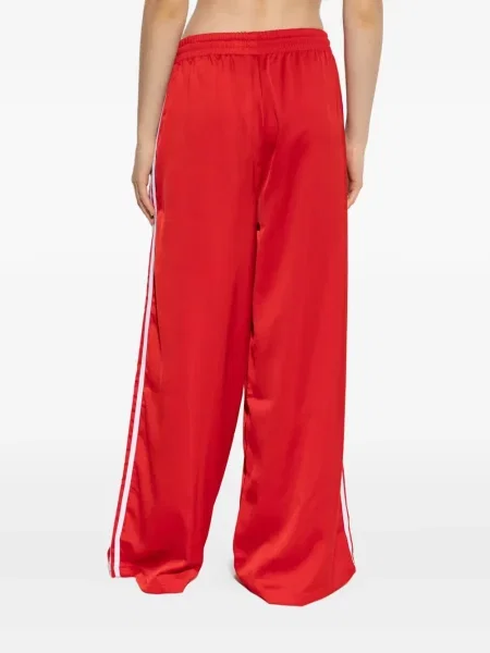 Pantaloni Adidas cu model leopard din jerseu roșu