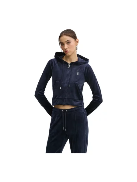 Bluza z kapturem Juicy Couture niebieska