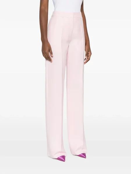 Pantaloni Valentino Garavani din crep roz