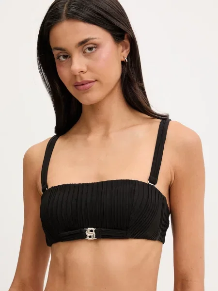 BOSS plavková podprsenka BANDEAU_DOUBLE B černá