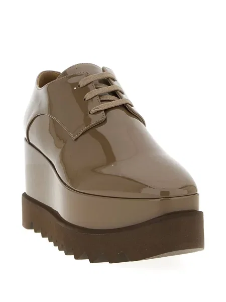 Oxford Stella Mccartney cu pană din țesătură twill maro
