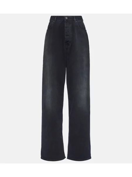 Blugi Balenciaga cu talie înaltă negru