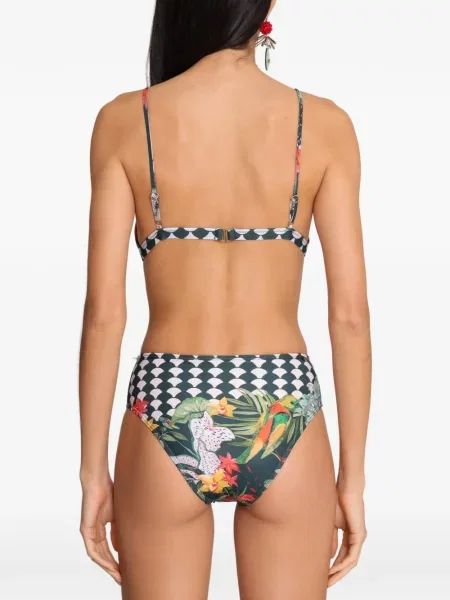 Raštuotas atogrąžų bikini Amir Slama juoda