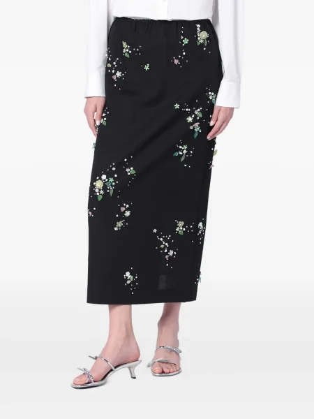 Talia spódnica Bernadette w kwiatki czarna