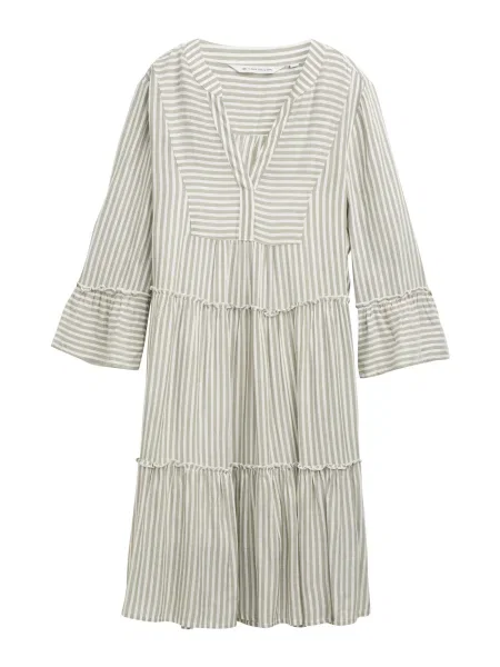 TOM TAILOR Rochie kaki alb
