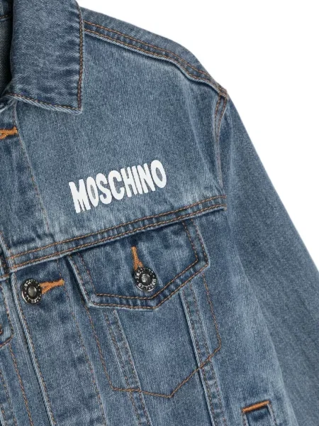 Kurtka jeansowa dziecięca Moschino niebieska