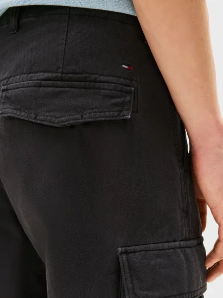 Штани Tommy Jeans в ялинку чорні