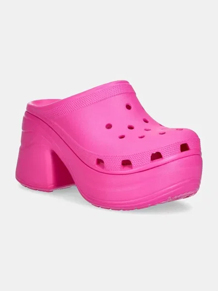 Чехли Crocs Siren Clog с дебел розово
