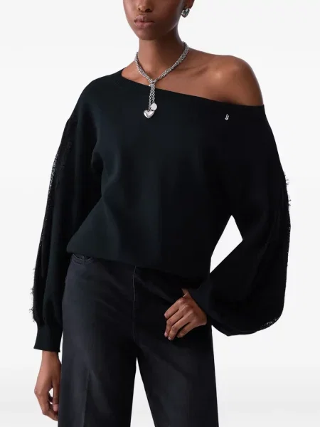 Pulover Liu Jo din dantelă negru