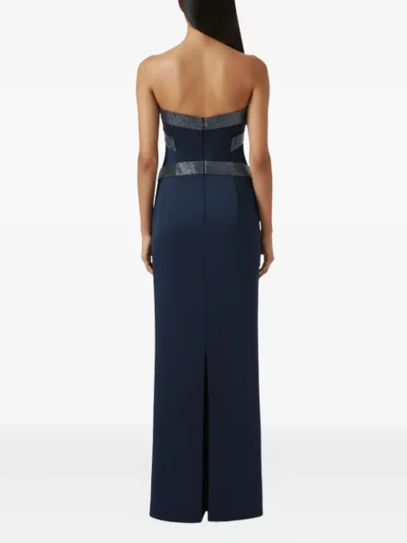 Rochie maxi Rebecca Vallance plisată de costum albastru