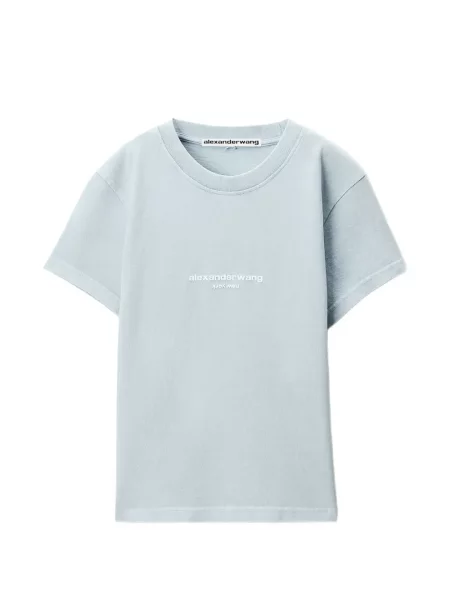 Scurt tricou Alexander Wang cu imagine albastru