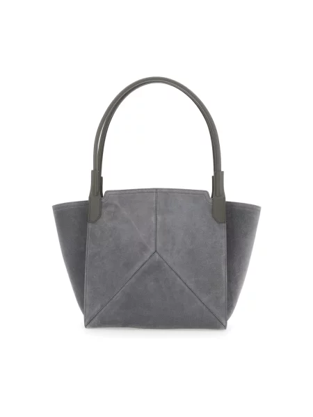 Shopperka Victoria Beckham skórzana szara