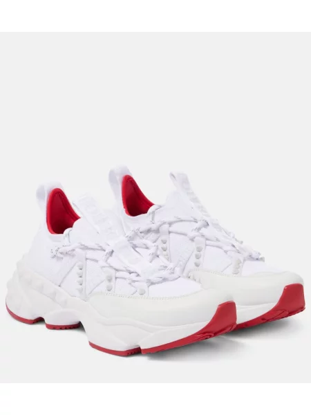 Sneakerși Christian Louboutin din piele alb