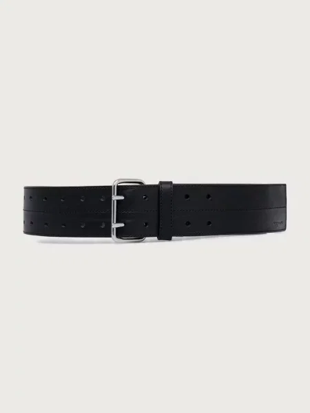 Karl Lagerfeld Jeans curea pentru femei din piele negru