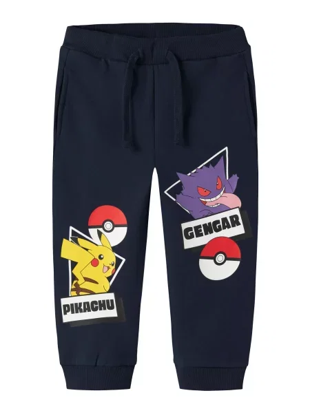 NAME IT Pantaloni NMMSIBO POKEMON albastru / galben / roșu alb