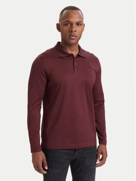 KARL LAGERFELD Polo Bordowy