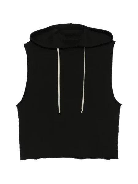 Hanorac cu glugă Rick Owens Drkshdw fără mâneci negru