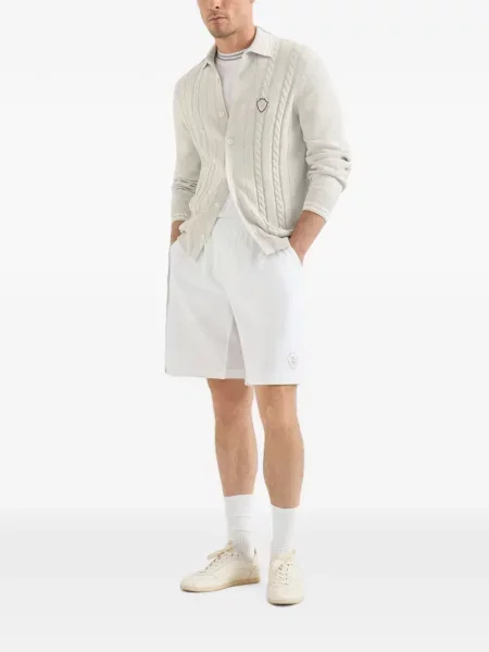 Tricou Brunello Cucinelli cu broderie alb