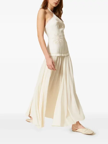 Rochie Twinset cu broderie cu gât halter