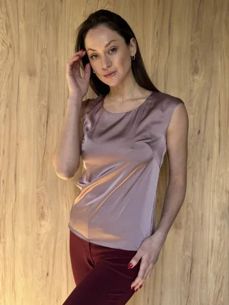 Блуза CAT ORANGE бузковий віскоза/поліестер помаранчева