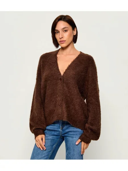Liu Jo Cardigan | Relaxed fit cu adaos de lână maro