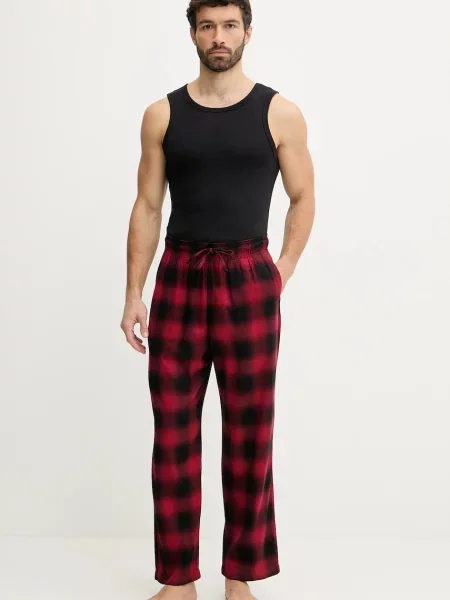 HOLLISTER Pyžamové nohavice EVOLUTION červená čierna