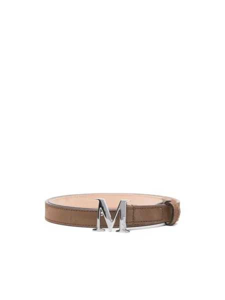 Pasek Max Mara z logo brązowy