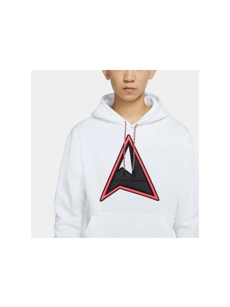 Pulover Nike din fleece alb
