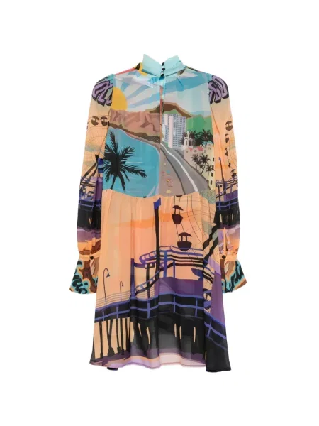 Bologna rochie mini Marco Bologna cu funde portocaliu