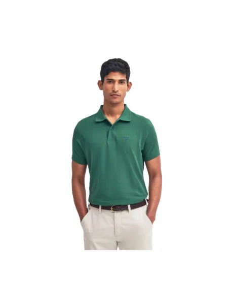 Lekka koszulka polo Barbour zielona