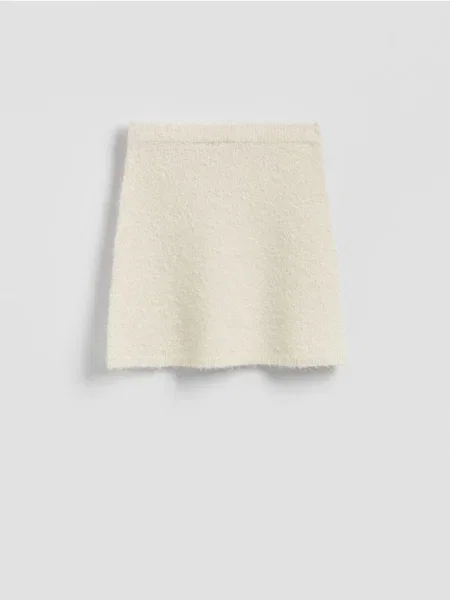 Reserved Fustă mini tricotată nude